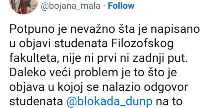 Још једна расправа међу блокадерима: Почели да бришу објаве једни другима