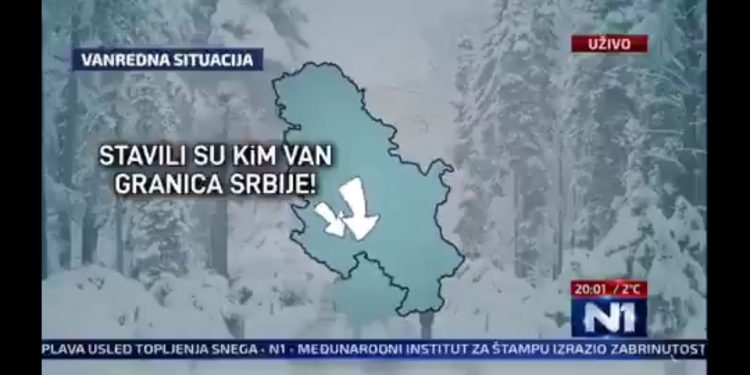 СКАНДАЛ НЕВИЂЕНИХ РАЗМЕРА: Н1 ОБЈАВИО КАРТУ СРБИЈЕ БЕЗ КОСОВА И МЕТОХИЈЕ