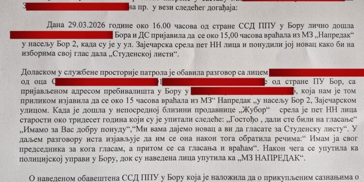 БЛОКАДЕРИ КУПУЈУ ГЛАСОВЕ У БОРУ Понудили паре жени, она их одувала (ВИДЕО)