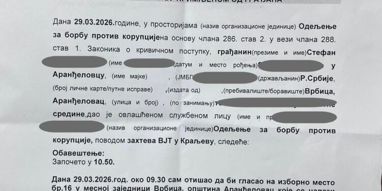 БЛОКАДЕРИ КУПУЈУ ГЛАСОВЕ У АРАНЂЕЛОВЦУ! ( ВИДЕО)