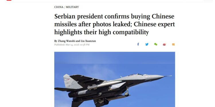 Кинески медији о моћним ракетама које носе српски авиони